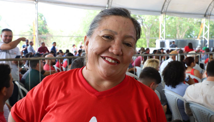 Natural de Xambioá, Suamaria Silva, de 47 anos, define a entrega da ponte como a realização de um sonho que a população esperava há décadas (Crédito foto: Antonio Gonçalves/Governo do Tocantins)