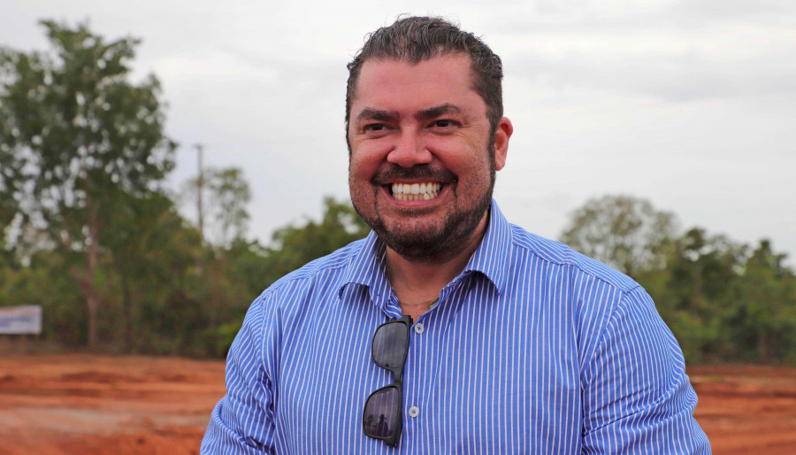 Prefeito de Novo Acordo, Mateus Coelho, salientou que a ponte e outras obras são fundamentais para o desenvolvimento da região (Adilvan Nogueira/Governo do Tocantins).