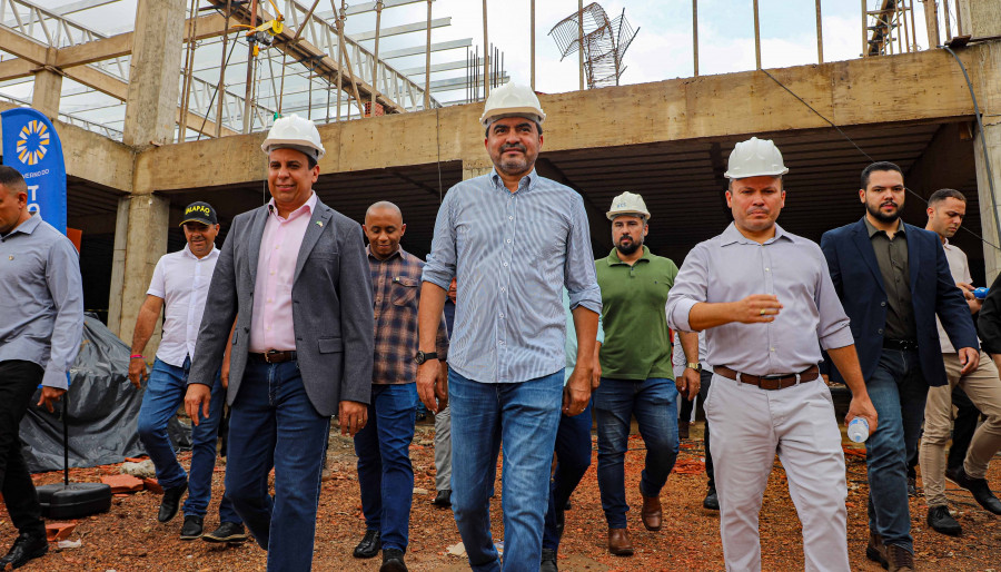 Governador Wanderlei Barbosa vistoriou nesta segunda-feira, 15, as obras da Escola de Tempo Integral de Luzimangues, que está com 44,29% de execução;