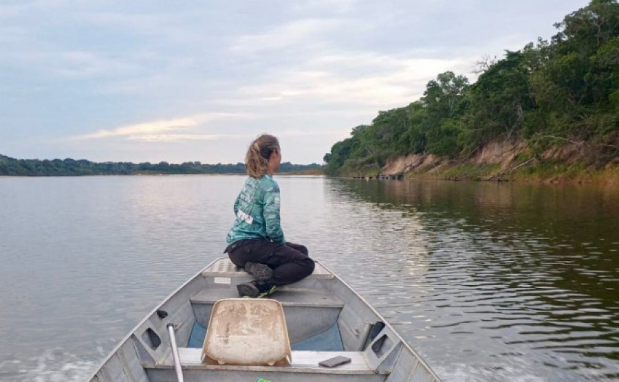 A coordenadora do programa Pró-Ariranha, Samara Almeida, avaliou positivamente os resultados da quarta campanha - Naturatins/Governo do Tocantins