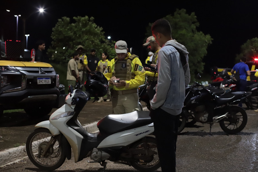 Agentes de todo o estado foram contemplados com o curso e realizaram a parte prática com a blitz - Félix Carneiro/Governo do Tocantins