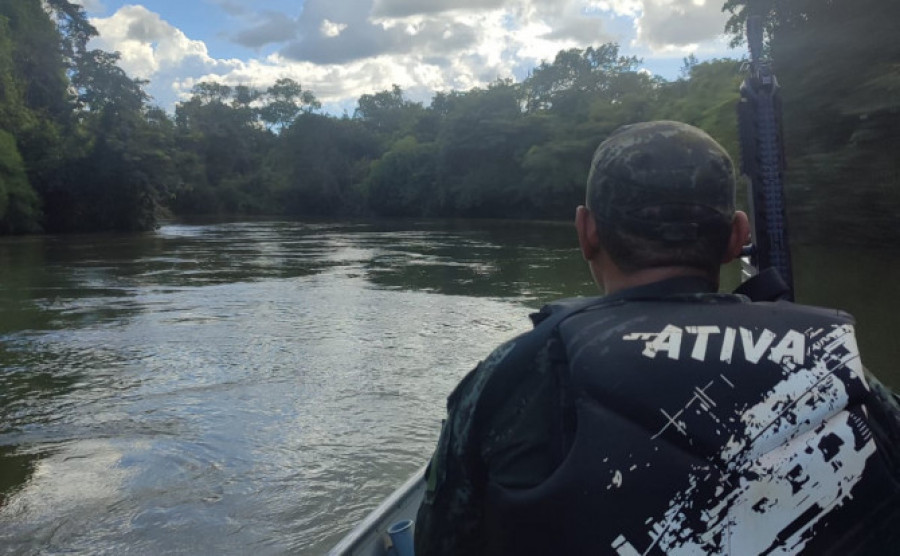 O garimpo ilegal foi localizado no Rio Manuel Alves durante Operação “São José D'Ouro”. - Ascom PMTO