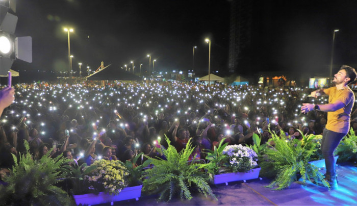 O evento me surpreendeu, foi muito especial. Que público maravilhoso, disse Thiago Brado sobre o Araguaína para Cristo