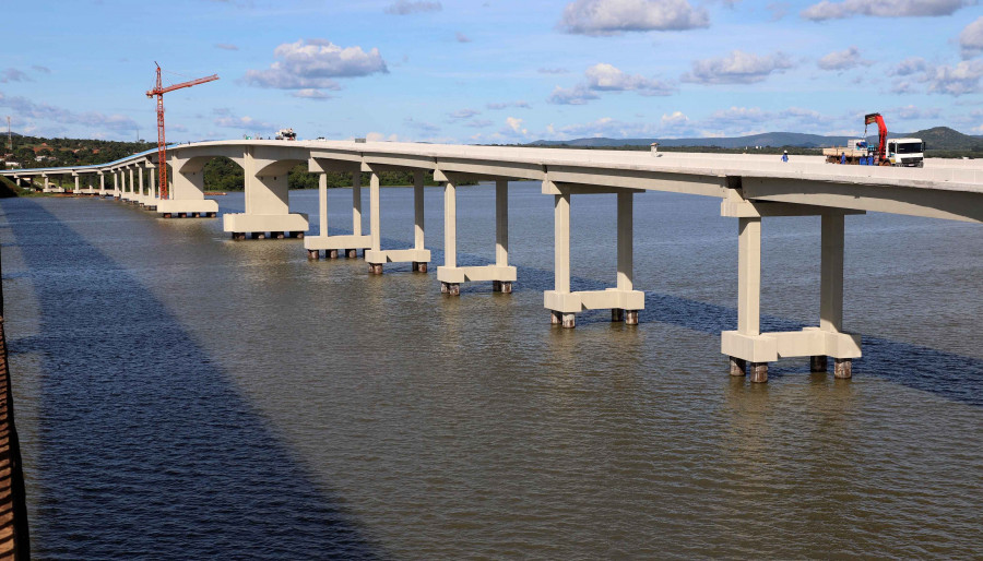 Ponte de Porto Nacional é a maior obra de infraestrutura em andamento no Tocantins. Foto: Esquias Araújo/Gov. TO