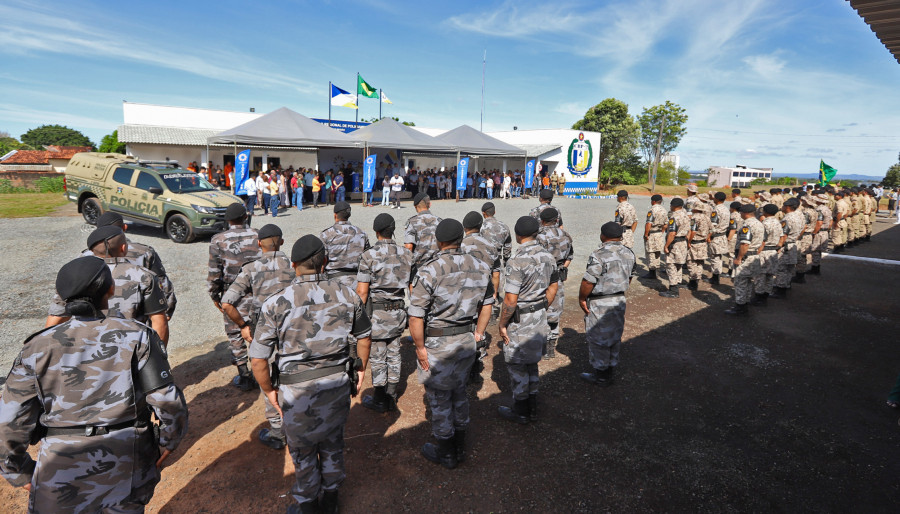 Cerimônia de inauguração da base da Força Tática do 2° BPM, ocorreu nesta segunda-feira, 3