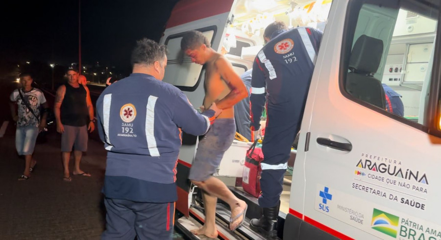 Jovem que sobreviveu ao acidente recusou atendimento médico. Foto: Araguaína Notícias