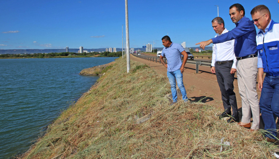 Governador com o presidente do BRB na ponte Palmas. Foto: Marcio Vieira