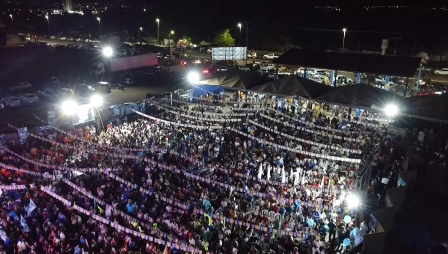 Arena Filadélfia ficou lotada de apoiadores da chapa Jorge e Elenil. 