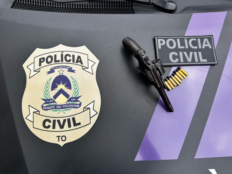 Arma apreendida pela Polícia Civil. Foto: Araguaína Notícias