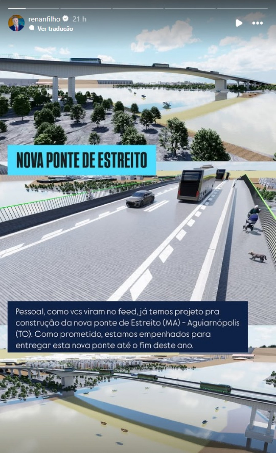 Projeto da nova ponte de Estreito