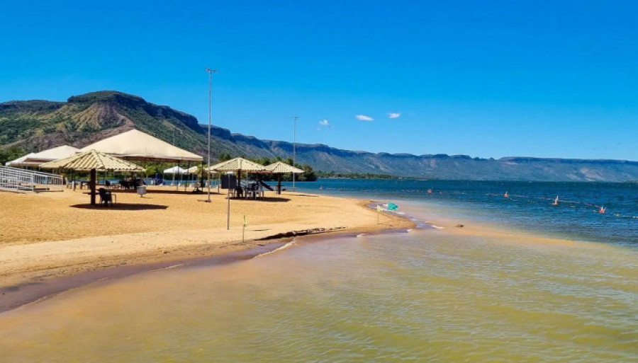 Praia do Segredo, um dos atrativos de Lajeado. 