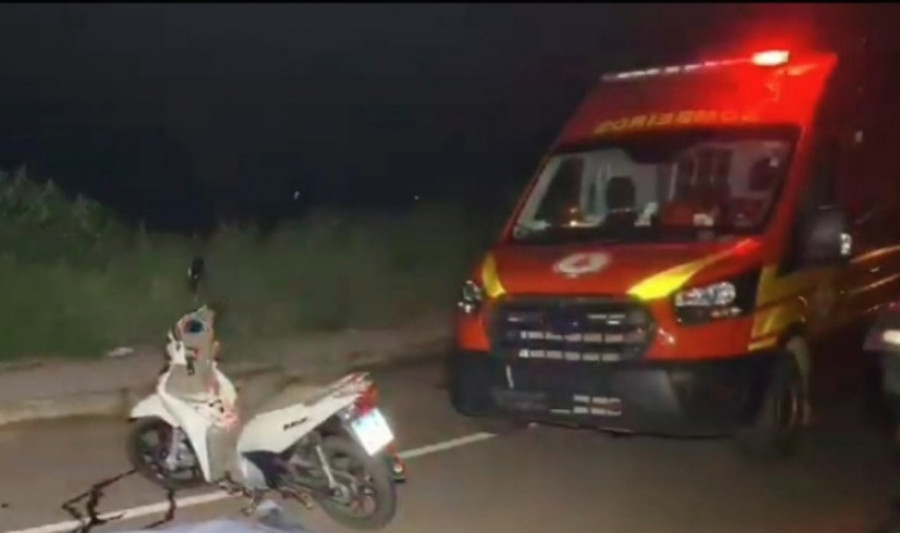 Moto usada pela vítima no momento do acidente 