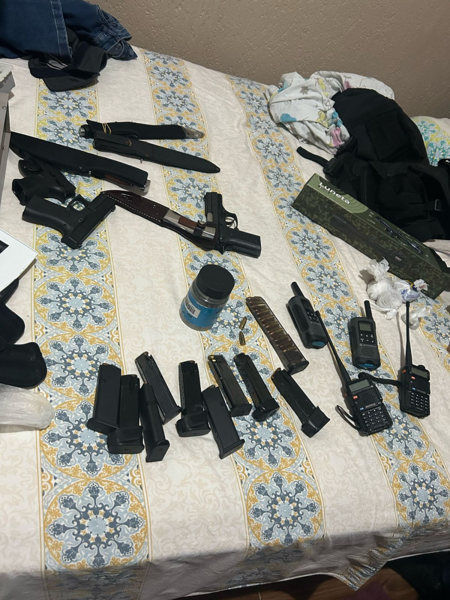 Armas apreendidas. 