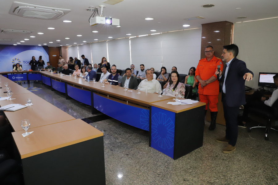 Marcello Lelis também falou sobre o MIF, uma abordagem que busca o uso consciente e sustentável do fogo FOTO: Washington Luiz/Governo do Tocantins