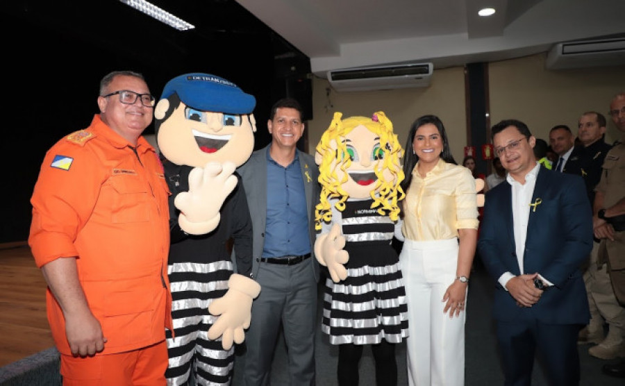 Primeira-dama, Karynne Sotero, enfatizou a importância do Maio Amarelo e destacou a educação como pilar para um trânsito mais harmônico e seguro Foto: Felix Carneiro / Governo do Tocantins