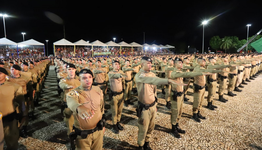 Somente em 2023, houve o ingresso de 1.000 novos policiais militares, com previsão de mais 660 para 2025, ampliando a presença e a capacidade de resposta Foto: PMTO/Governo do Tocantins
