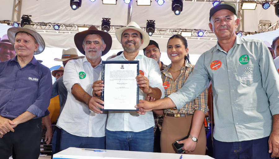 Durante a abertura da Agrotins, o governador Wanderlei Barbosa também assinou outros projetos importantes para o desenvolvimento socioeconômico de Palmas Foto: Antonio Gonçalves/Governo do Tocantins