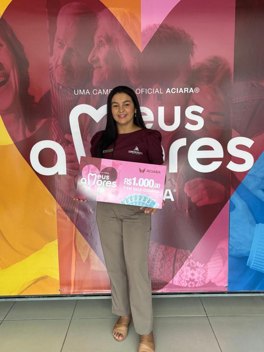 Vendedora premiada: Ana Paula Bezerra (vale-compra de R$ 1 mil)  Loja: Concrenorte Atacado Divulgação/ACIARA
