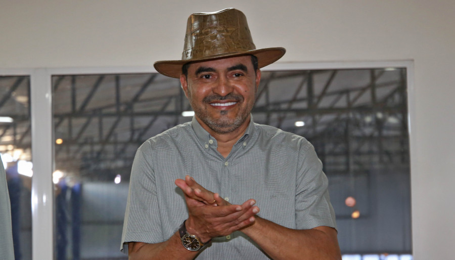 Governador Wanderlei Barbosa, comemora sucesso da feira afirmando que o evento mostra a força do agronegócio tocantinense - Marcio Vieira/Governo do Tocantins