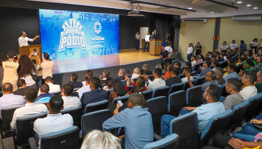  Representantes de instituições públicas e atletas prestigiaram o lançamento do Tocantins no Pódio e a abertura oficial dos Jogos dos Servidores, em cerimônia no Palácio Araguaia (Antonio Gonçalves/Governo do Tocantins);