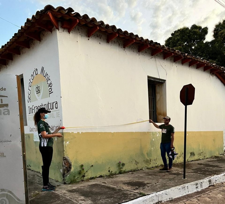 A primeira ação de levantamento arquitetônico foi realizada no Museu Histórico Cultural de Arraias. Foto: Divulgação/Secult