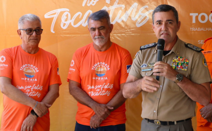 O comandante-geral da PMTO, coronel Márcio Antônio Barbosa, enfatizou o reforço na segurança para garantir uma temporada de praia tranquila - Setur/Governo do Tocantins