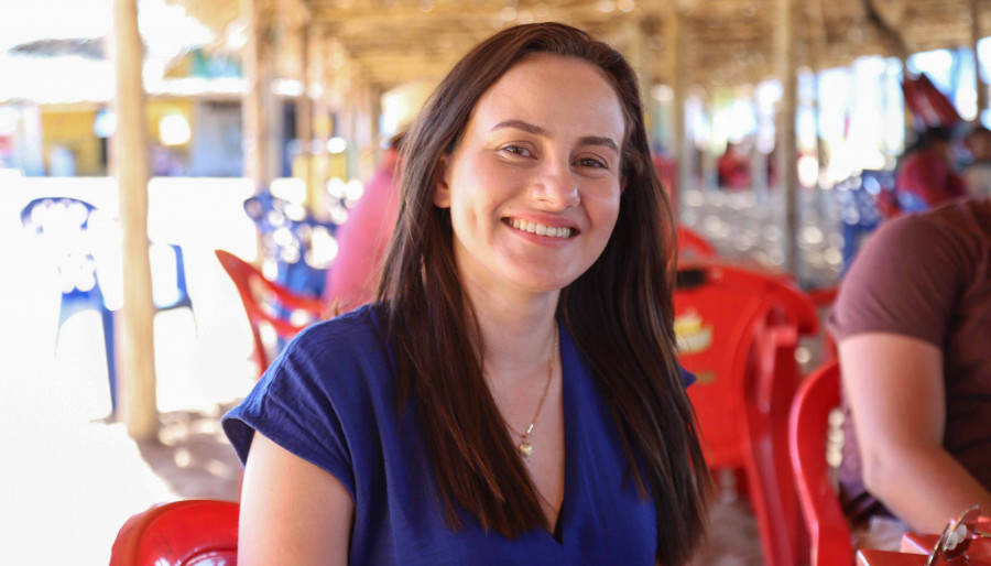  A empresária Natália Freitas veio da Bélgica para aproveitar o verão tocantinense com a família - Ademir dos Anjos/Governo do Tocantins