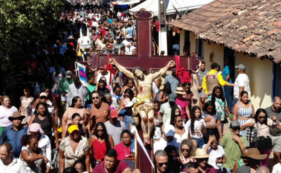No trajeto da romaria, os fiéis contaram com ponto de apoio instalado pelo Governo do Tocantins - Adilvan Nogueira/Governo do Tocantins