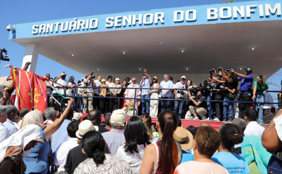 Governador Wanderlei Barbosa participa da missa campal do Senhor do Bonfim, maior evento religioso do Estado - Adilvan Nogueira/Governo do Tocantins
