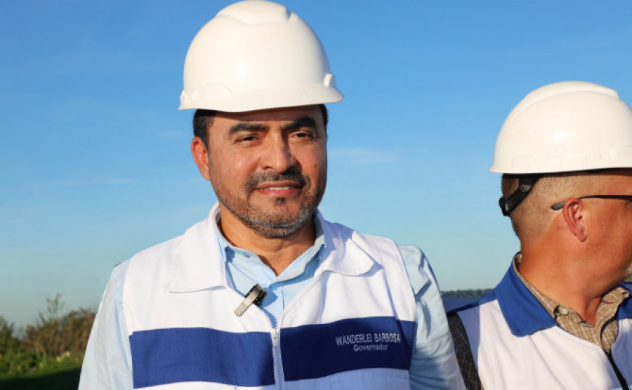 Governador destaca prioridade na recuperação do aterro da ponte sobre o Lago de Palmas, etapa essencial para garantir segurança e viabilizar a duplicação da estrutura - Esequias Araújo/Governo do Tocantins