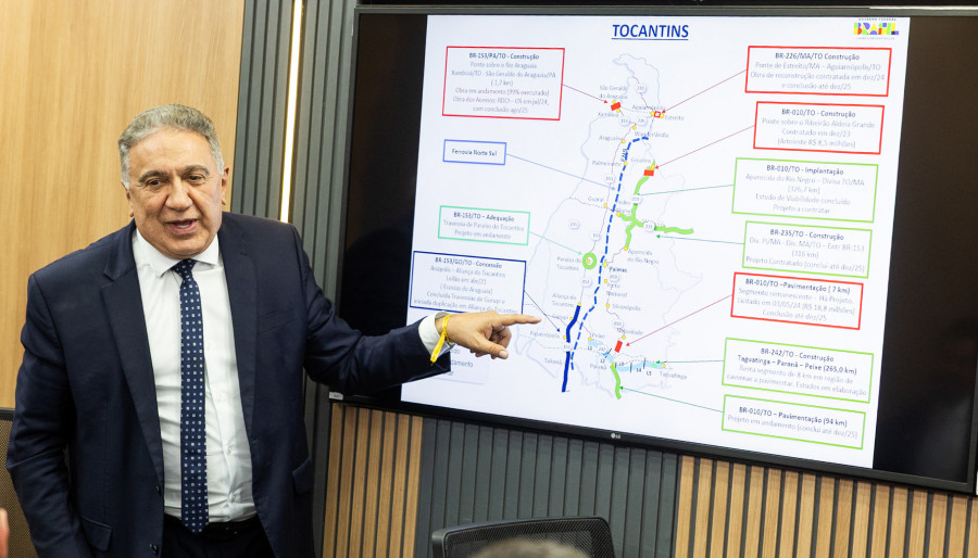  Governador Laurez Moreira detalha situação das rodovias federais no Tocantins e importância da pavimentação para o desenvolvimento do estado  Crédito: Vinícius Santa Rosa/Governo do Tocantins