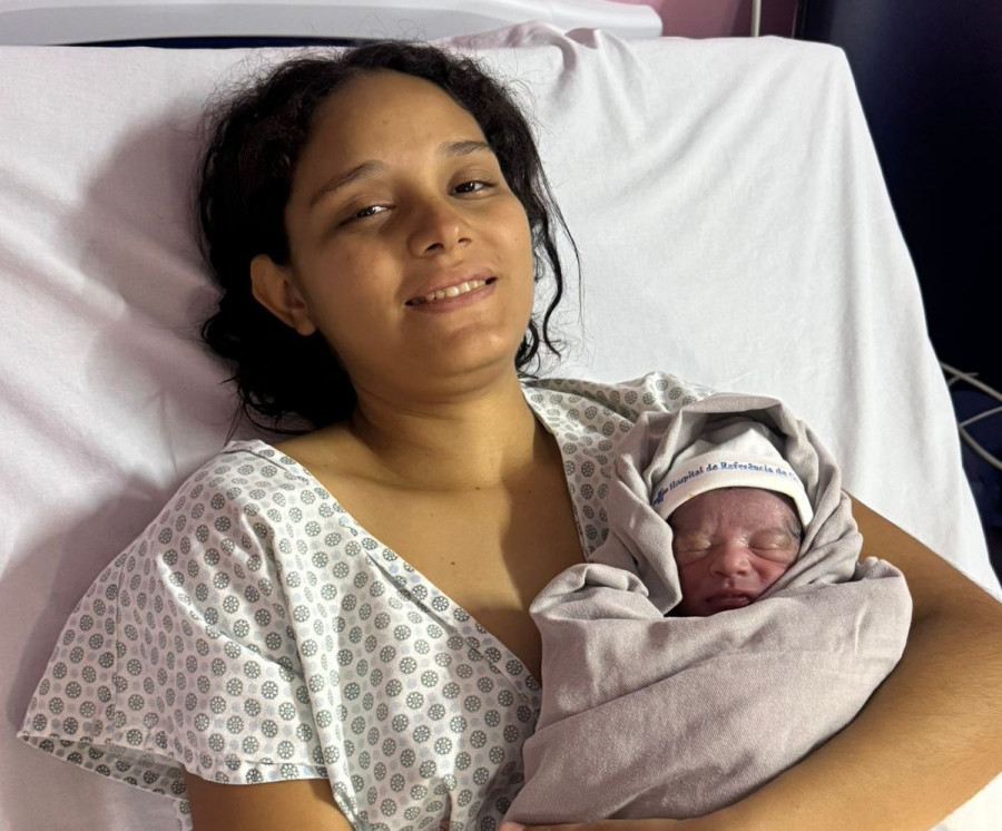No Hospital Regional de Gurupi, a Juliana Alves da Costa deu à luz ao Artur. Foto: Divulgação - SES/TO
