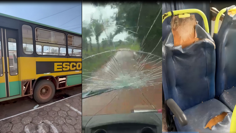 Veículo do transporte escolar em Praia Norte teria irregularidades que colocam estudantes em risco.