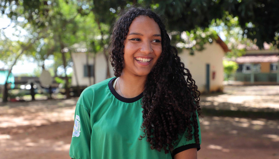 Estudante Luma Silva Avelar destaca que curso de mineração oferece atividades práticas e visitas técnicas (Foto: Adilvan Nogueira/Governo do Tocantins)