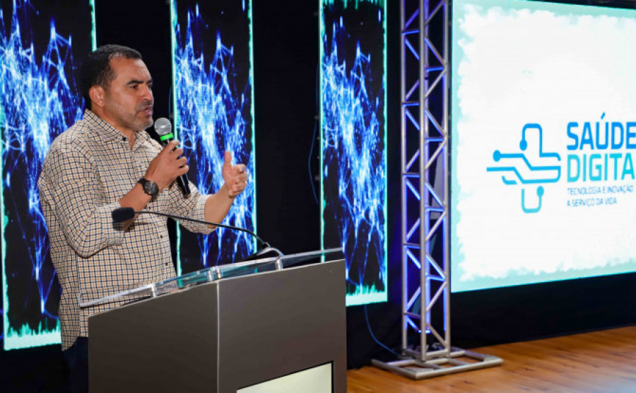 Governador Wanderlei Barbosa destacou a importância da inovação e da saúde digital para ampliar o acesso e a eficiência dos serviços no Tocantins - Foto:  Ademir dos Anjos/Governo do Tocantins