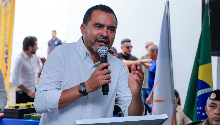 Governador Wanderlei Barbosa destacou a importância das parcerias institucionais e dos investimentos em segurança pública —  Foto: Antônio Gonçalves/Governo do Tocantins 