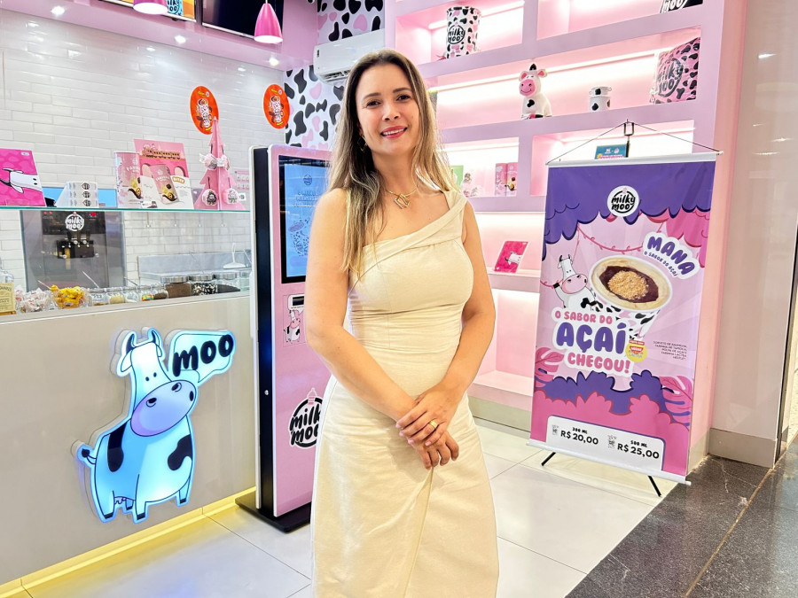 Paula Masson está no comando da franquia Milky Moo do Lago Center