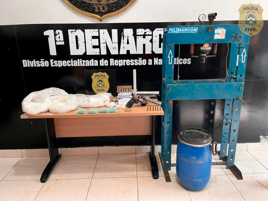 Material foi apreendido após tentativa de fuga dos suspeitos - João Guilherme Lobasz/Governo do Tocantins