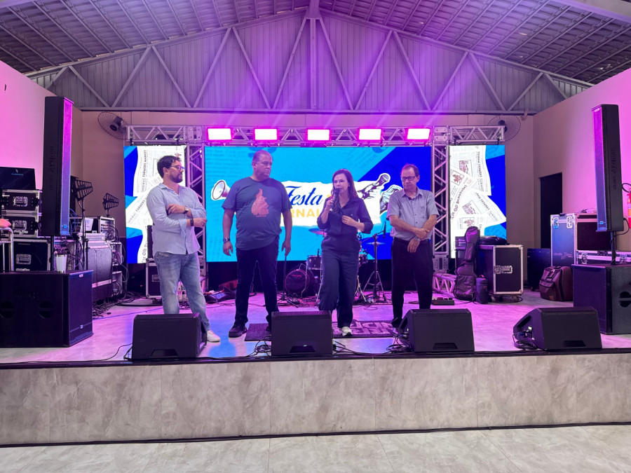 A senadora Dorinha Seabra durante a Festa do Jornalista, em Palmas. Em entrevista, ela afirmou que Araguaína está no radar para compor a chapa como vice 