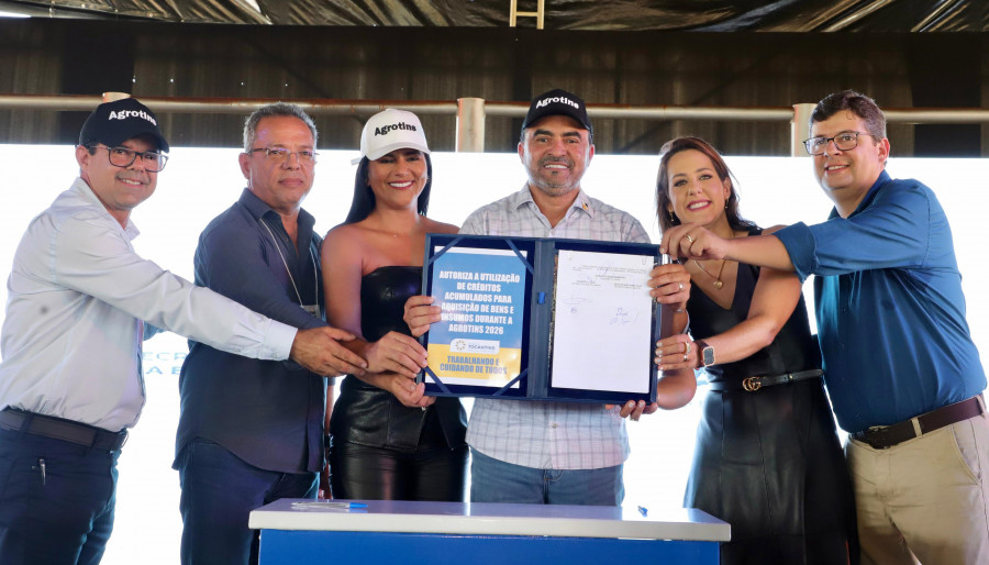 Governador Wanderlei Barbosa assina decreto que autoriza produtores rurais a utilizarem créditos de ICMS na aquisição de máquinas, implementos e insumos durante a Agrotins 2026. 