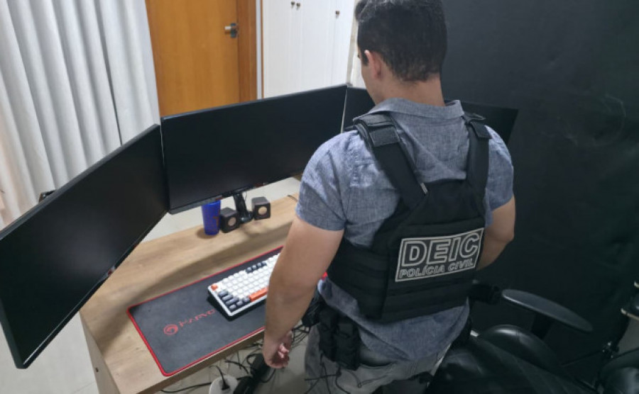  Buscas foram realizadas no endereço do suspeito - Divulgação PCTO