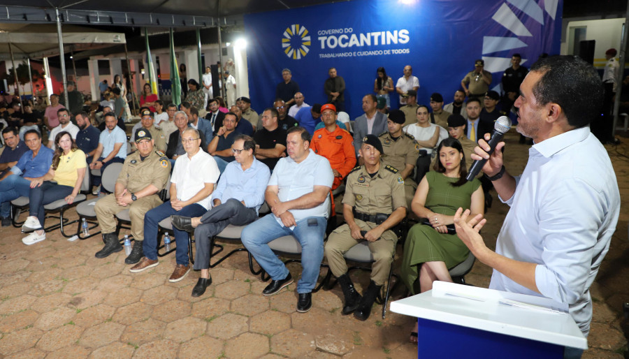 Governador Wanderlei Barbosa reforça compromisso com o fortalecimento da segurança pública no norte do Tocantins  Crédito: Esequias Araujo/Governo do Tocantins