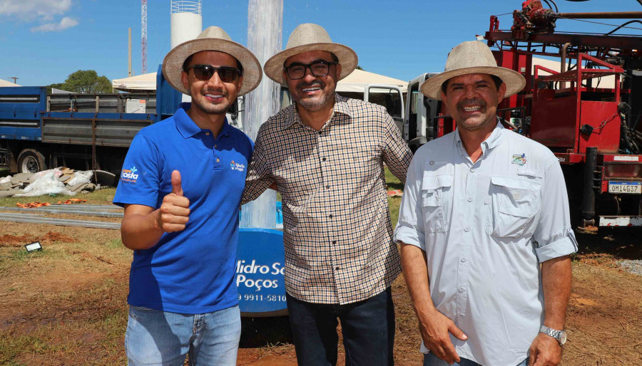 Gilberto Costa Mendes, da Hidro Solar e Poços, comemora resultados positivos na Agrotins. Foto: Antônio Gonçalves/Governo do Tocantins