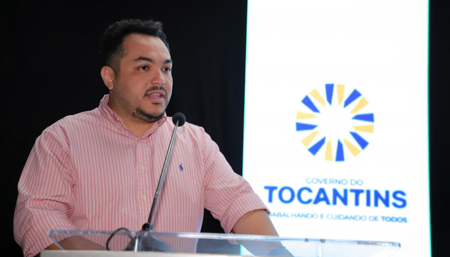 Presidente da Agência de Transportes, Obras e Infraestrutura, Túlio Labre, ressalta o impacto estratégico da obra para o desenvolvimento do estado (Foto: Adilvan Nogueira/Governo do Tocantins)
