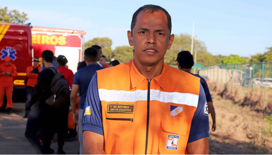 Tenente-coronel Benvindo destaca que os brigadistas florestais voluntários realizaram o Teste de Aptidão Física (TAF) como preparação para atuar entre julho e novembro, reforçando as ações da Defesa Civil Estadual e do Corpo de Bombeiros ┃ Foto: Antonio Gonçalves/Governo do Tocantins