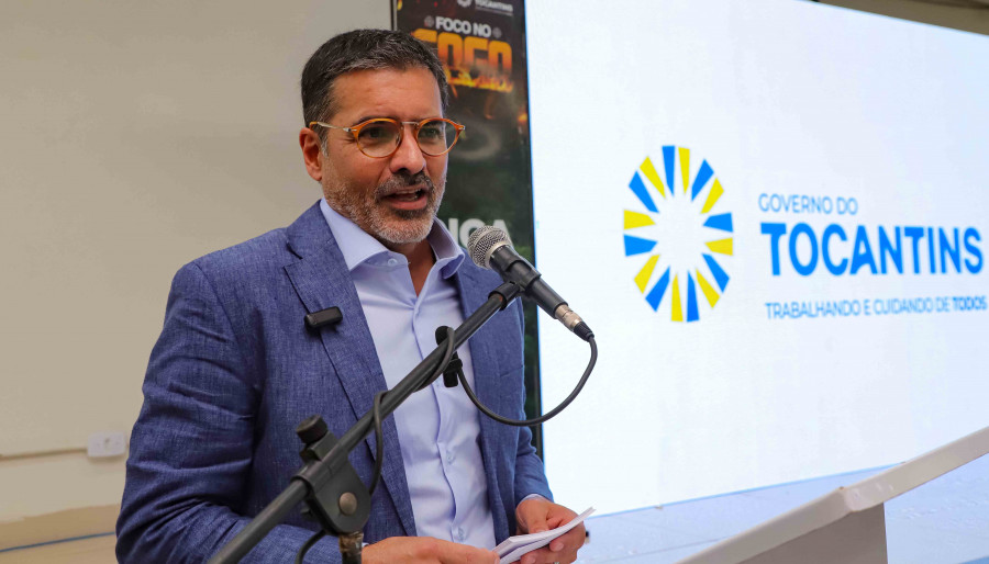 Secretário do Meio Ambiente e Recursos Hídricos, Marcello Lelis, destaca a educação ambiental e a informação como ferramentas essenciais para reduzir a ocorrência de incêndios florestais ┃ Foto: Adilvan Nogueira/Governo do Tocantins