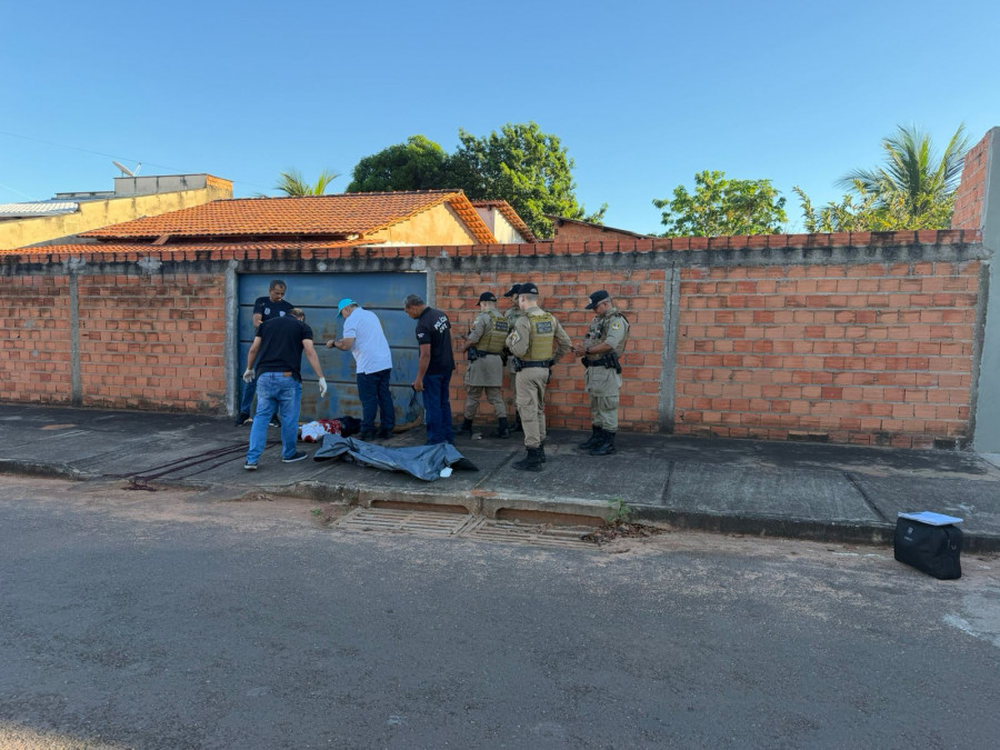 Rua Mutum, no setor Maracanã, em Araguaína, onde Geraldo Pereira de Andrade Filho foi encontrado morto na madrugada de domingo (21) 