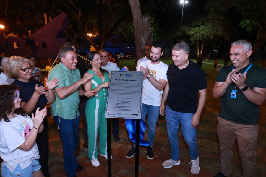 Praça da 405 Sul foi entregue revitalizada à população após parceria entre a Energisa Tocantins e a Prefeitura de Palmas.