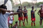 Disputa de arco e flecha nos Jogos Indígenas da Ilha do Bananal, na aldeia Canuanã