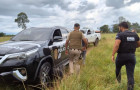 Policiais civis durante operação que resultou na prisão de três suspeitos por abuso sexual de crianças em Nova Olinda